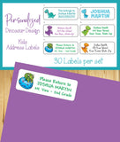 Dinosaur Property of, Address Labels, Dinos, Personalized - J & S Graphics
