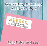 Personalized Ducklings in a Row Return Address Labels
