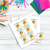 GOLDFISH First Day of SCHOOL Gift Tag/Sticker, Back to School Gift Treat, Digital File Only, Kids Gift, Teacher Gift, Snack Crackers Gift