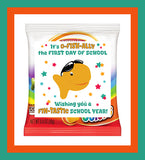 GOLDFISH First Day of SCHOOL Gift Tag/Sticker, Back to School Gift Treat, Digital File Only, Kids Gift, Teacher Gift, Snack Crackers Gift