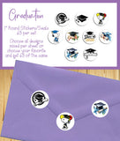 2026 Graduation Designs Stickers Seals, 63 Round 1" Stickers / Seals - J & S Graphics