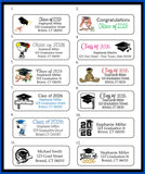 Class of 2026 Personalized GRADUATION Return Address Labels or Party Favor Labels - J & S Graphics