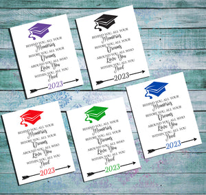 GRADUATION Quote Instant Download, Wall Art - No FRAME - Choose Color - Grad 2023, Graduation Gift