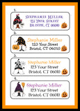 Personalized HALLOWEEN GNOMES Labels, Property of, Address Labels, Sets of 30 Labels, Pumpkins