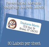 Personalized Adorable HEDGEHOG design Return ADDRESS Labels
