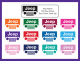 JEEP icon Personalized Return Address Labels, #duckduckjeep - J & S Graphics