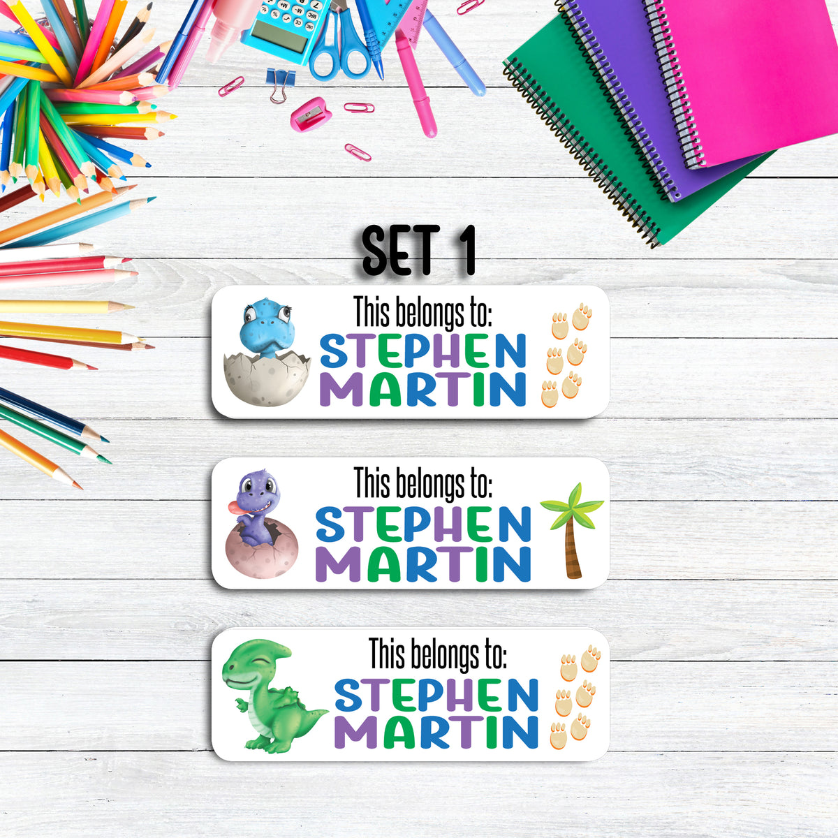 School Supply Labels, Personalized BACK TO SCHOOL Labels, This Belongs