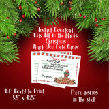 Children's Christmas Thank You Note Cards, Digital Printable, Fill in the Blanks