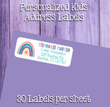 Personalized CAMPING KIDS Return ADDRESS Labels, Great for Kids, Kids Camp Labels, Sets of 30, Summer Camp