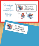 Personalized Koi Fish Address Labels: Return Address, Set of 30 - J & S Graphics