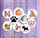 Add on Matching 1 1/2" Round Envelope Seals to your Label Order Please Read Description