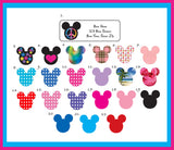 MOUSE EAR DESIGNS Return Address Labels, Sets of 30 Personalized Labels - J & S Graphics