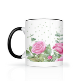 Beautiful Rose Garden 11oz Color Accent Coffee Mug