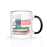 Book Nerd 11oz Color Accent Coffee Mug