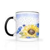 Sunflower Garden 11oz Color Accent Coffee Mug