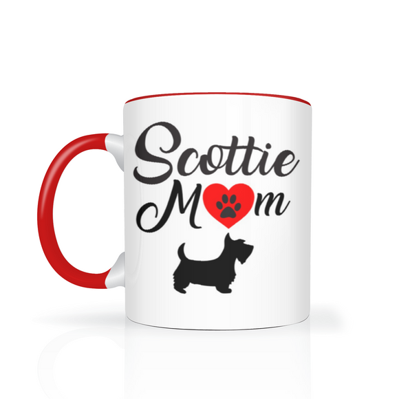 SCOTTIE MOM 11oz Color Accent Coffee Mug