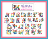 Rainbow Fairy Personalized Monogram Initial Address Labels, Return Address Labels, 30 per sheet