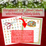 Christmas Advent Calendar Instant Download, Nativity Theme for Kids and Family, You Print