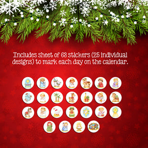 1" Round Christmas Nativity Design Stickers / Seals, 63 Stickers per set