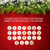 1" Round Christmas Nativity Design Stickers / Seals, 63 Stickers per set