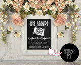 TAG Your Photo Hashtag Sign Instant Download 8x10 Sign - EDITABLE Hashtag Sign, Share your Event or Party Pictures