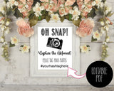 TAG Your Photo Hashtag Sign Instant Download 8x10 Sign - EDITABLE Hashtag Sign, Share your Event or Party Pictures