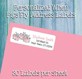 When Pigs Fly Personalized Return Address Labels