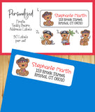 Personalized Address Labels Pirate Teddy Bears, Sets of 30 Labels