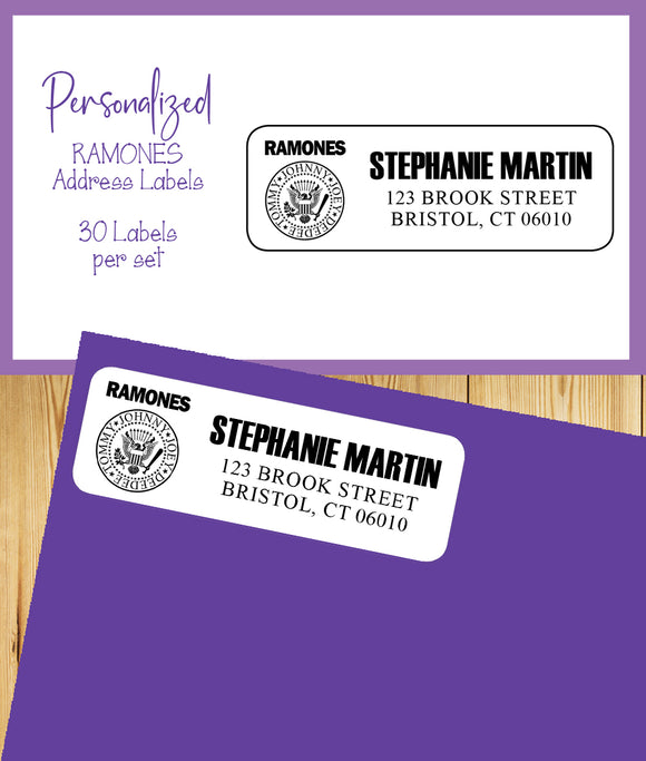 Ramones Personalized Return Address Labels