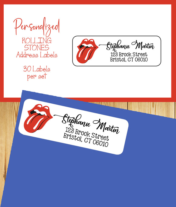 Rolling Stones Personalized Return Address Labels