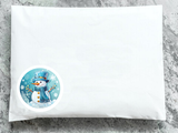 SNOWMAN Stickers 1.5" Round Stickers / Seals, Cute Snowmen