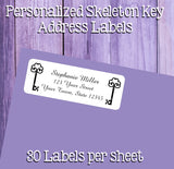 Personalized SKELETON KEYS Return ADDRESS Labels - J & S Graphics