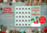 Advent Calendar Song Playlist, Christmas Countdown, Instant Download Calendar, Spotify Codes You Print, Rock, Pop and Funny Song Edition