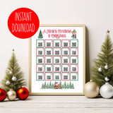 Advent Calendar Song Playlist, Christmas Countdown Calendar, Instant Download Calendar, Spotify Codes You Print, Rock and Pop Song Edition