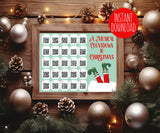 Advent Calendar Song Playlist, Christmas Countdown, Instant Download Calendar, Spotify Codes You Print, Rock, Pop and Funny Song Edition