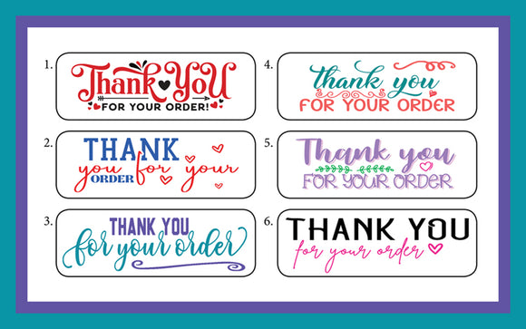 THANK YOU for Your Order Stickers Package LABELS, Sets of 30, Small Business Stickers