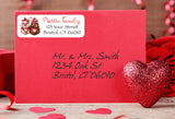 Chickens in Love Personalized Return Address Labels, Love, Sets of 30, Anniversary, Engagement, Valentine's Day