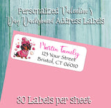 Personalized Valentine's Day Dachshund Return Address Labels - Sets of 30