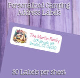 Watercolor Look CAMPING Scenes Return Address LABELS, Sets of 30, Personalized, Camping, Tent, Woods