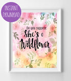 Do You Suppose She’s a Wildflower Instant Download 8x10 Typography Print, Wall Art, Inspirational Wall Decor, DIY