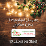Personalized Christmas We Wish You a Merry Christmas Return Address Labels