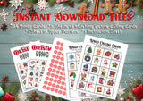 Christmas BINGO Game Instant Download, Classroom Games, Fun for Kids and Family, You Print