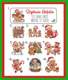 Personalized Christmas Gingerbread People Return Address Labels - Sets of 30