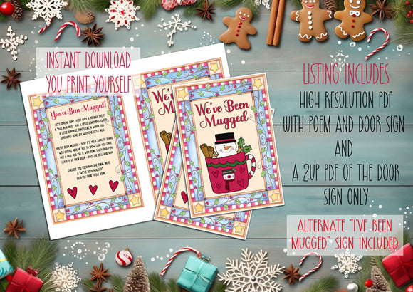 You've Been Mugged Holiday Christmas Game / I've Been Mugged Holiday Christmas Game,  Fun Neighborhood Holiday Game, Friends, Family