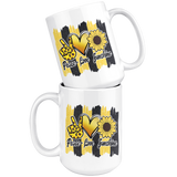 PEACE LOVE SUNSHINE Coffee Mug 11oz or 15oz