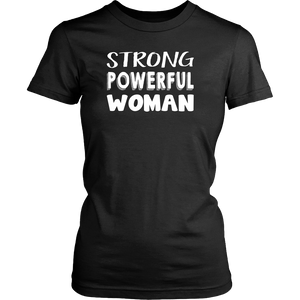 STRONG POWERFUL WOMAN Women's short sleeve T-Shirt - J & S Graphics