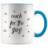 Reach for the Stars 11oz Color Accent COFFEE MUG