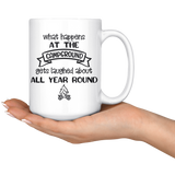 What Happens at the Campground 11oz or 15oz COFFEE MUG
