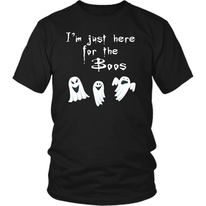 I'm Just Here for the Boos Funny Halloween Unisex T-Shirt - J & S Graphics