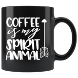 Coffee is a Hug in a Mug 11oz Black Ceramic COFFEE MUG - J & S Graphics